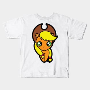 Applejack Tooniefied Kids T-Shirt